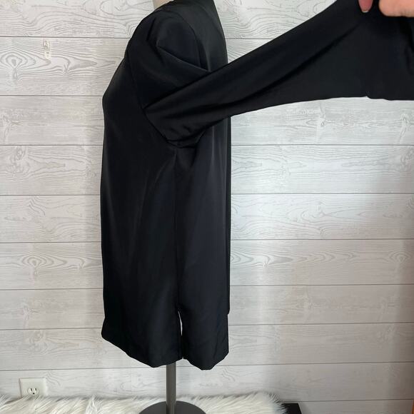 Bedford Fair Lifestyles black button up tunic Size 12P - Picture 3 of 7